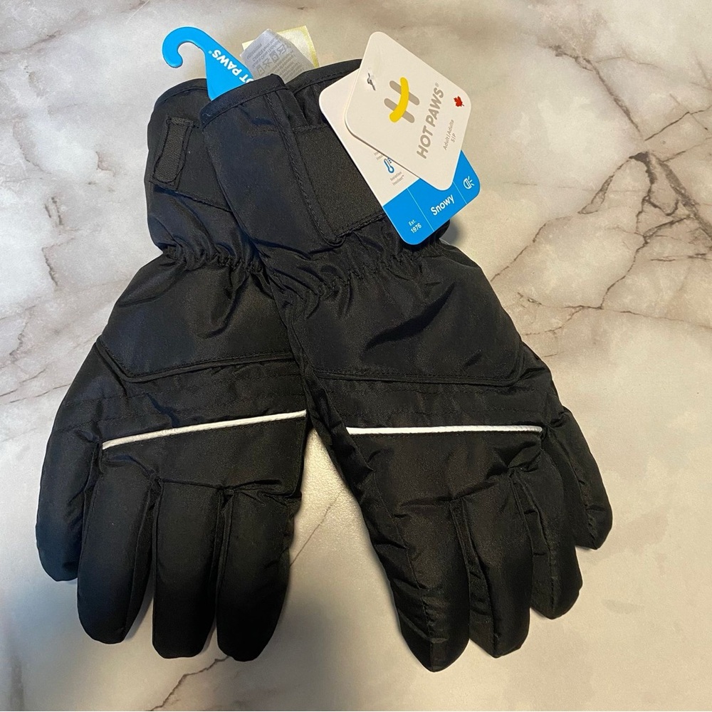 Hot Paws Black Winter Gloves